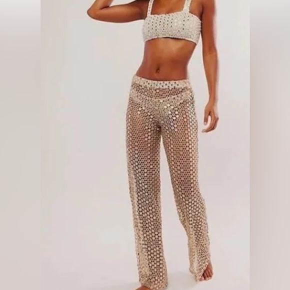FP x EastNWestLabel Mirror Sequin Sheer Pants - Picture 2 of 12